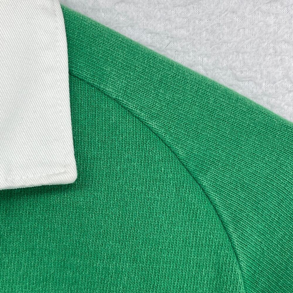 NOTRE DAME Shirt Mens L 90s BARBARIAN RUGBY Fighting Irish Shamrock Cotton Green - Picture 7 of 13